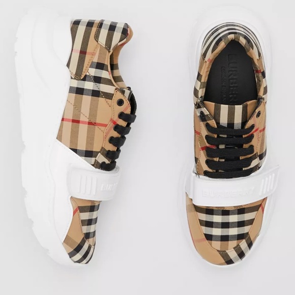 Burberry Shoes - ⭐️HP⭐️ Burberry Vintage Check Cotton Sneakers